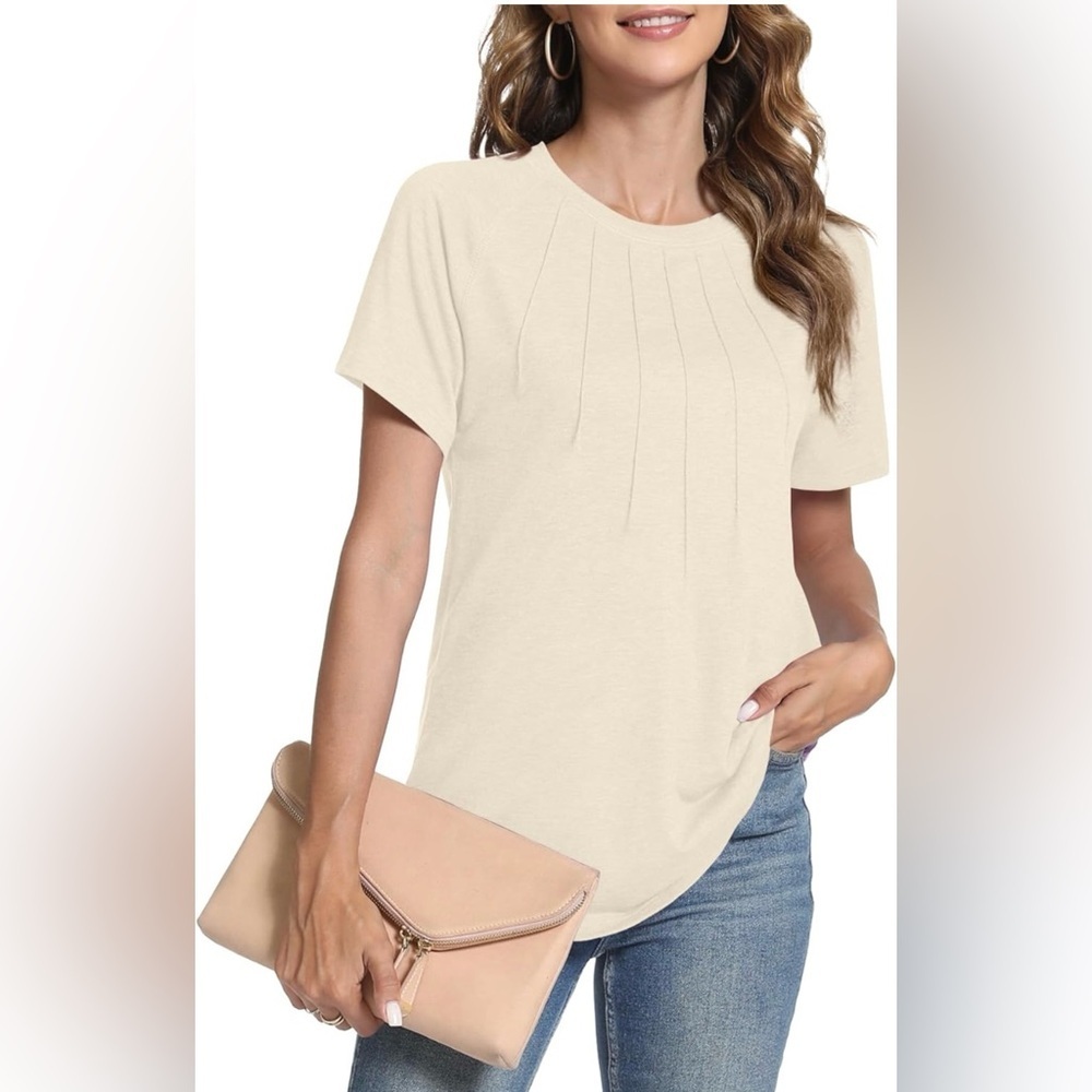 -NWT YSYOKOW Women Long Sleeve Pleated Tunic Top - Size Small